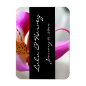 Magnet Flexible À l'intérieur d'une Orchidée blanche Mariage perso (Vertical)