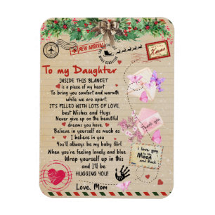Magnet Flexible À Mon Cadeau Fille, Lettre D'Amour Fille Et Maman