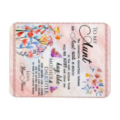 Magnet Flexible À Mon Cadeau Tante, Cadeau Papillon De La Nièce (Horizontal)