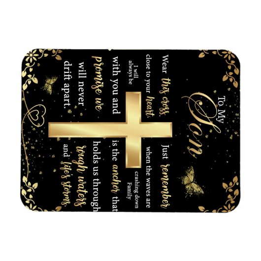 Magnet Flexible À Mon Fils Cadeau, Amant Papillon, Lettre Fils Flo (Horizontal)