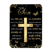 Magnet Flexible À Mon Fils Cadeau, Amant Papillon, Lettre Fils Flo (Vertical)