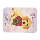 Magnet Flexible À poils durs Dachshund Heart Maman (Horizontal)