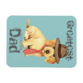 Magnet Flexible À poils durs Dachshund Papa (Horizontal)