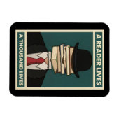 Magnet Flexible A Reader Lives a Thousand Lives Bibliophile Wisdom (Horizontal)
