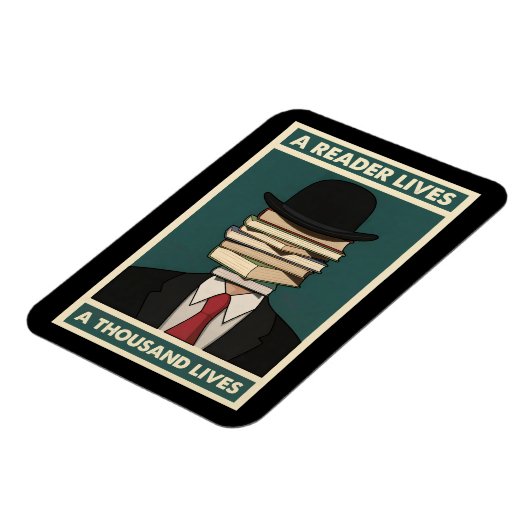 Magnet Flexible A Reader Lives a Thousand Lives Bibliophile Wisdom (Côté Gauche)