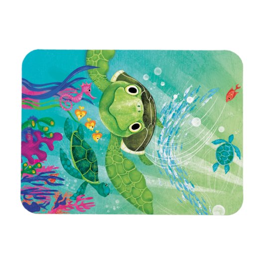 Magnet Flexible A Sea Turtle (Horizontal)