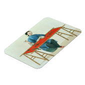 Magnet Flexible A Woman Embroidering (Côté Gauche)