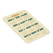 Magnet Flexible A Year with Toucans: Calendar 2026 マグネットカード (Côté Droit)