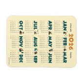 Magnet Flexible A Year with Toucans: Calendar 2026 マグネットカード (Horizontal)