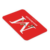 Magnet Flexible ABC du Dr Seuss : Lettre M - Blanc | Ajouter Votre (Côté Droit)