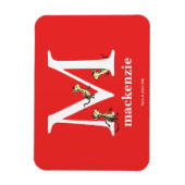 Magnet Flexible ABC du Dr Seuss : Lettre M - Blanc | Ajouter Votre (Vertical)