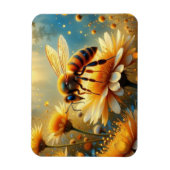 Magnet Flexible Abeille dans le jardin fleuri (Vertical)