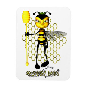 Magnet Flexible Abeille jaune et noire avec nid d'abeille