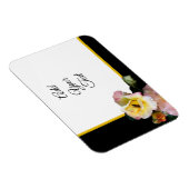 Magnet Flexible Abeille sur roses rose jaune Fleurs (Côté Droit)