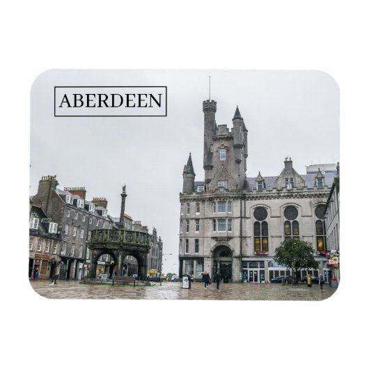 Magnet Flexible Aberdeen Castlegate vue aimant frigo (Horizontal)