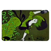 Magnet Flexible Absinthe dans le aimant frigo flexible vert (Horizontal)