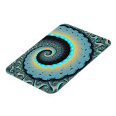 Magnet Flexible Abstract Blue Turquoise Orange Fractal Art Spiral (Côté Gauche)