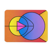 Magnet Flexible Abstract Geometric Circles Line Colorful Poster (Horizontal)
