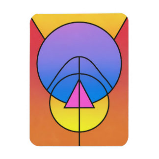 Magnet Flexible Abstract Geometric Circles Line Colorful Poster