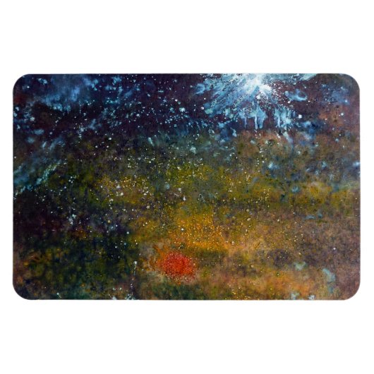 Magnet Flexible Abstrait, Mer de nuit. (Horizontal)