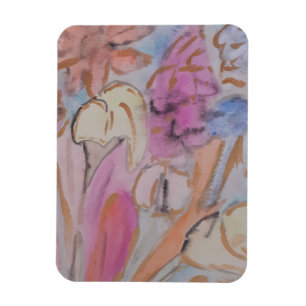 Magnet Flexible Abstrait Pastel Floral