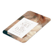 Magnet Flexible Abstrait peint crème turquoise moderne terre cuite (Côté Gauche)