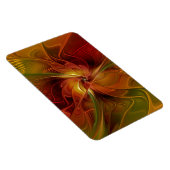 Magnet Flexible Abstrait Rouge Orange Brown Vert Fractal Art Flowe (Côté Droit)