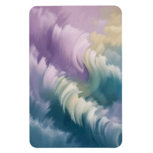 Magnet Flexible Abstrait Vague Pastel Serein Art Rêveur