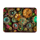 Magnet Flexible Abstraits engrenages surréalistes Fleurs Steampunk (Horizontal)
