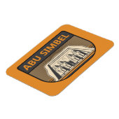 Magnet Flexible Abu Simbel Egypt Travel Art Retro (Côté Gauche)