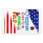 Magnet Flexible Accessoires de liberté réside dans l'audace (Horizontal)