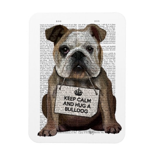Magnet Flexible Accrochez un Bulldog (Vertical)