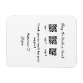 Magnet Flexible acheter une boisson à la mariée scanner le code QR (Horizontal)