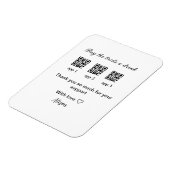Magnet Flexible acheter une boisson à la mariée scanner le code QR (Côté Gauche)