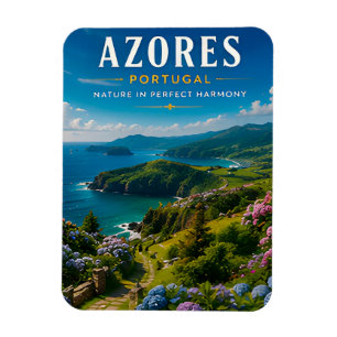 Magnet Flexible 🌿 Açores Portugal Paradis Insulaire 🌊