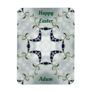 Magnet Flexible ADAM ~ Pâques vert et bleu ~ carte aimant ~