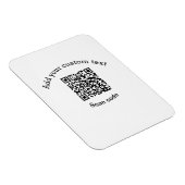 Magnet Flexible Add your custom text scan QR code business  (Côté Droit)