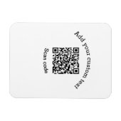 Magnet Flexible Add your custom text scan QR code business  (Horizontal)