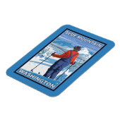 Magnet Flexible Admirant skieur - Blue Mountain, Washington (Côté Gauche)