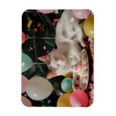 Magnet Flexible Adorable Chat Anniversaire Design de fête (Vertical)
