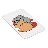 Magnet Flexible Adorable chat et chien Hug - Meow & Woof Design (Côté Droit)