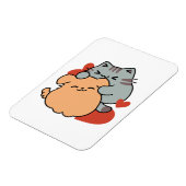 Magnet Flexible Adorable chat et chien Hug - Meow & Woof Design (Côté Gauche)