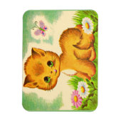 Magnet Flexible adorable chaton aux yeux verts (Vertical)