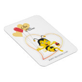Magnet Flexible Adorable Mine d'abeille Saint Valentin Caricature (Côté Droit)
