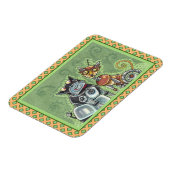 Magnet Flexible ADORABLE ROBOT BULLDOG ET FELINE AMI Drôle (Côté Gauche)