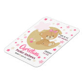 Magnet Flexible Adorable Teddy Bear Baby Girl Stats de naissance (Côté Gauche)