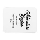 Magnet Flexible Adventure begins 1st birthday name date simple min (Horizontal)