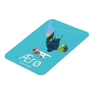 Magnet Flexible AErø, Danemark Carte poster voyage