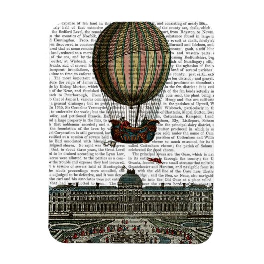 Magnet Flexible Aéronef au-dessus de la ville (Vertical)