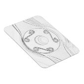 Magnet Flexible Aéronef noir et blanc - Aéronef (Côté Droit)